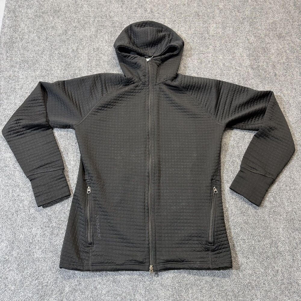 Houdini Mens Large Black Power Houdi Full Zip Hooded Stretch Outdoor Jacket